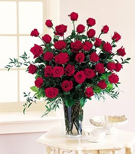 3 Dozen Long Stem Roses in a Vase