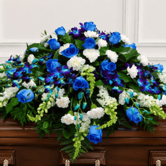 Blue Casket Spray
