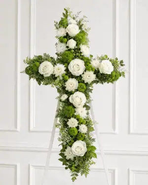 White Floral Cross
