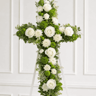 White Floral Cross
