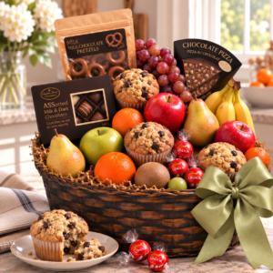 Fruit, Muffin and Chocolate Basket