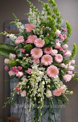 Pink and White Standing Spray