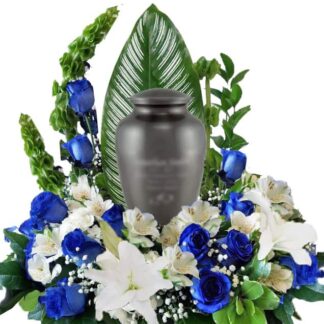 Blue and White Flowers for Urn
