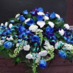 Blue Casket Spray