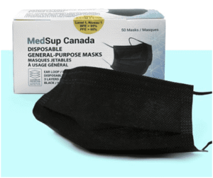 Disposable Black Masks - 50 masks
