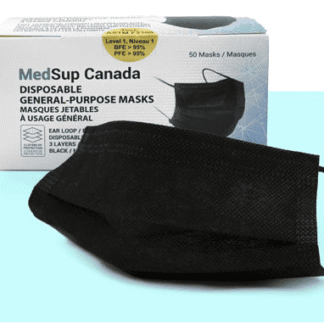 Disposable Black Masks - 50 masks