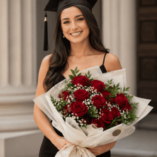 Dozen Roses Hand-Tied