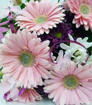 Glittered gerbera fantasy