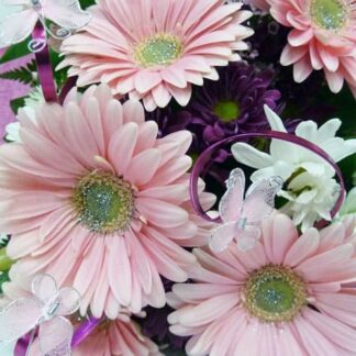 Glittered gerbera fantasy