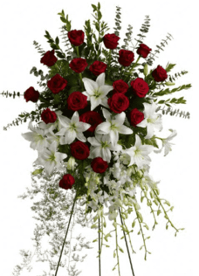 Lily and Rose Tribute Spray