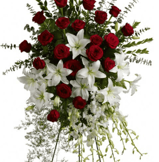 Lily and Rose Tribute Spray