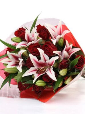 Lily and Roses Bouquet