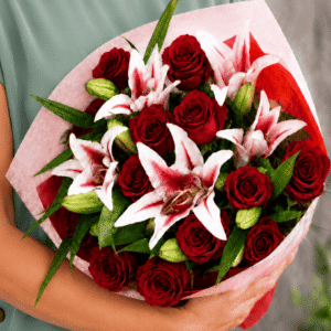 Lily and Roses Bouquet