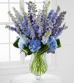 Luxury Delphinium & Hydrangea Vase