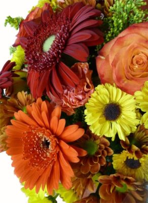 Mixed fall flowers