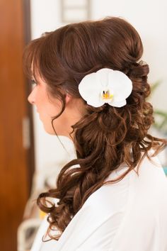 Orchid hair pin