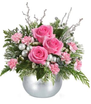 Pink frost arrangement