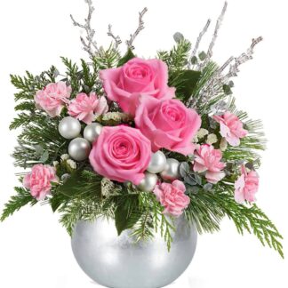 Pink frost arrangement