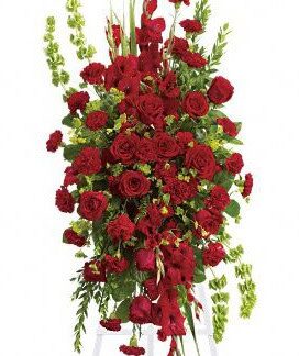 Red Rose and Carnation Spray