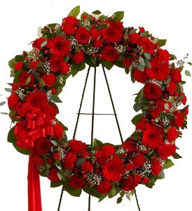 Roses and Carnation Wreath