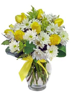 Roses with Daisies