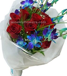 Roses with Orchids