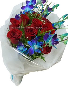 Roses with Orchids