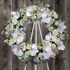 Stunning Orchid Wreath