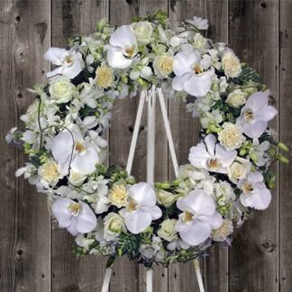 Stunning Orchid Wreath