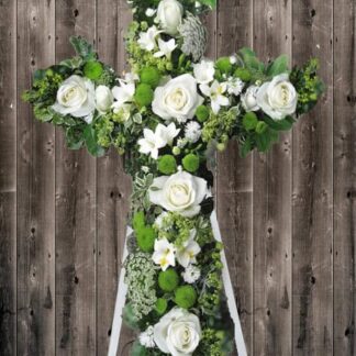 White Floral Cross
